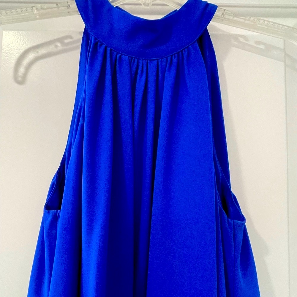 Gorgeous royal blue dress sleeveless.